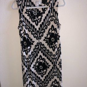 Julian Taylor Black and Crème Floral Dress